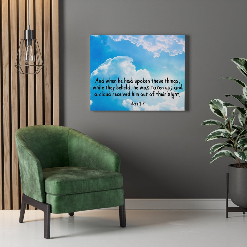 Out Of Their Sight Acts 1:9 - Wrapped Canvas Print, 61cm H x 76cm W