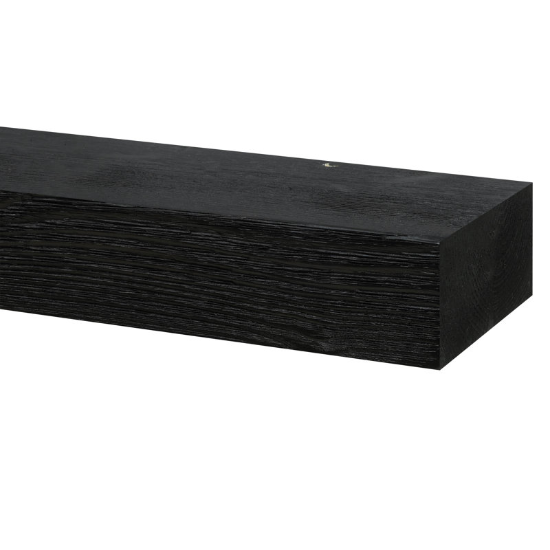 Dogberry Collections Solid Beam Floating Shelf, 24", Black