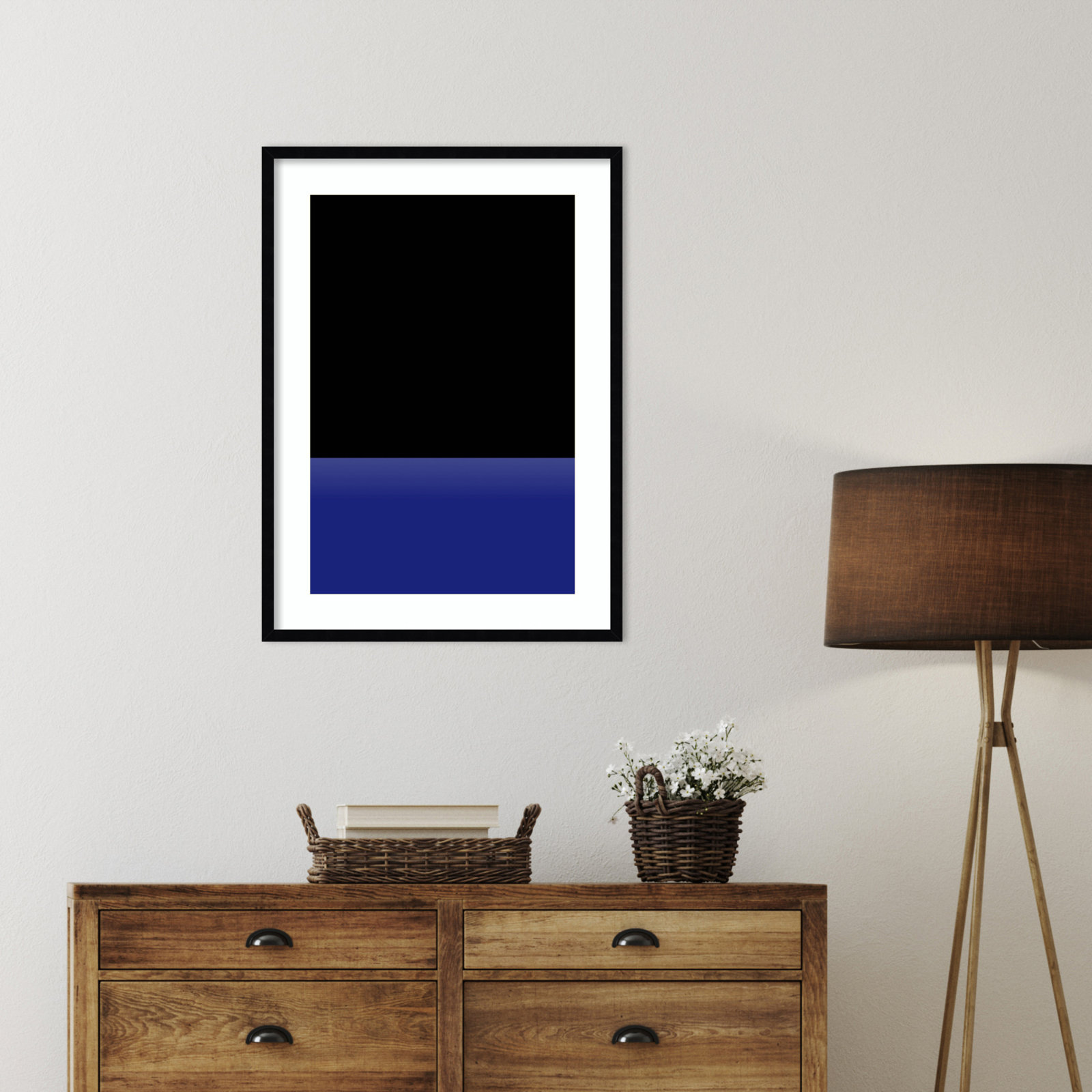 Lancey "Sea" Print by Alex Caminker, Black , 33" H x 24" W