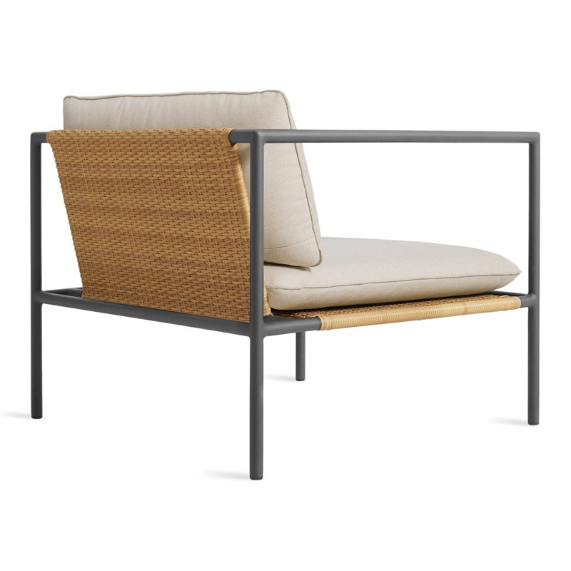 Dog Days Outdoor Lounge Chair, Sunbrella Linen, Charcoal