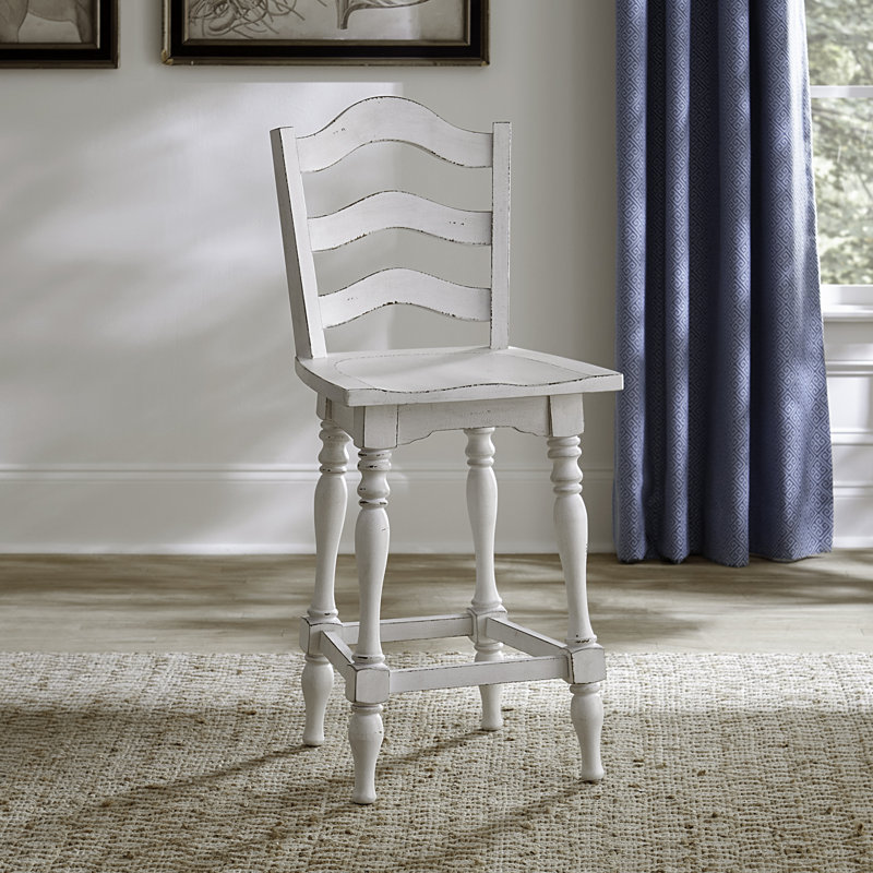 Colchester 24" Ladder Back Swivel Chair, Counter Stool (25" Seat Height)