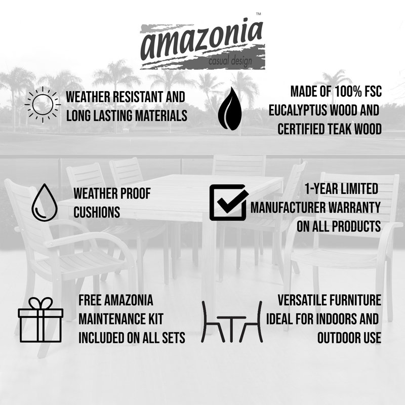 Dugas 11Pc Extendable FSC Wood And Aluminum Outdoor Patio Dining Set