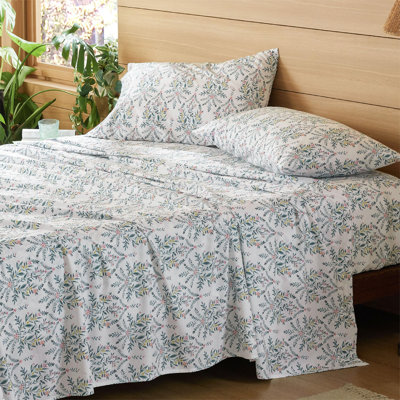 Bedsur Soft Flower Percale Sheets