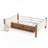 Kids Full Solid Wood Floor Bed with Bookcases, Cute Stairs and Guardrails-1858845795-1858845806