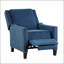 Chaise inclinable Modern Home Furniture avec tissu texturé bleu, garniture cloutée et mouvement d'inclinaison automatique pour un confort et un style ultimes-832274400