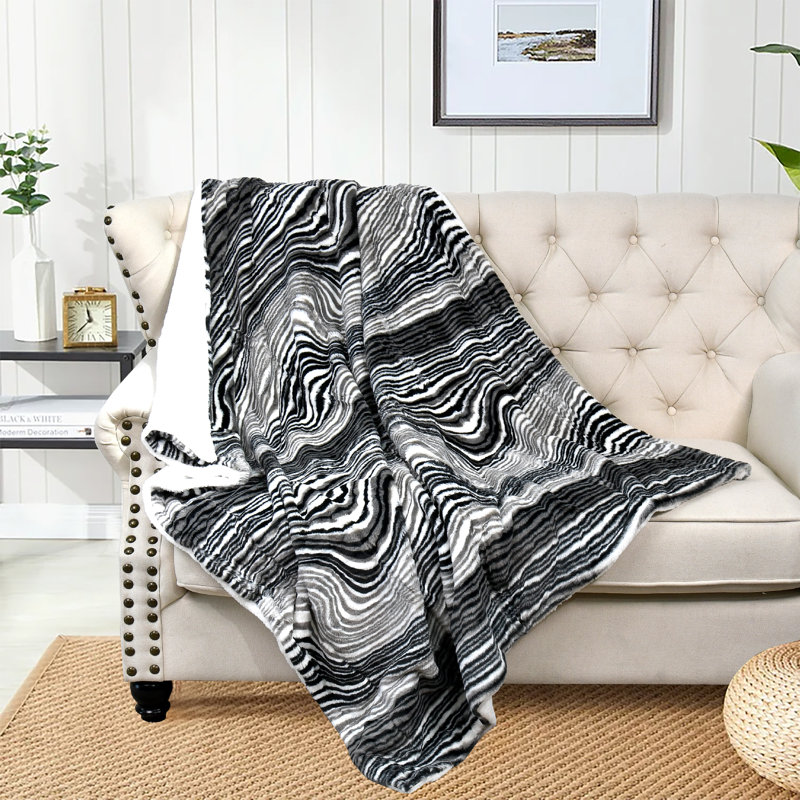 Knitted and Hand Woven Blanket, 152.4cm L x 127cm W