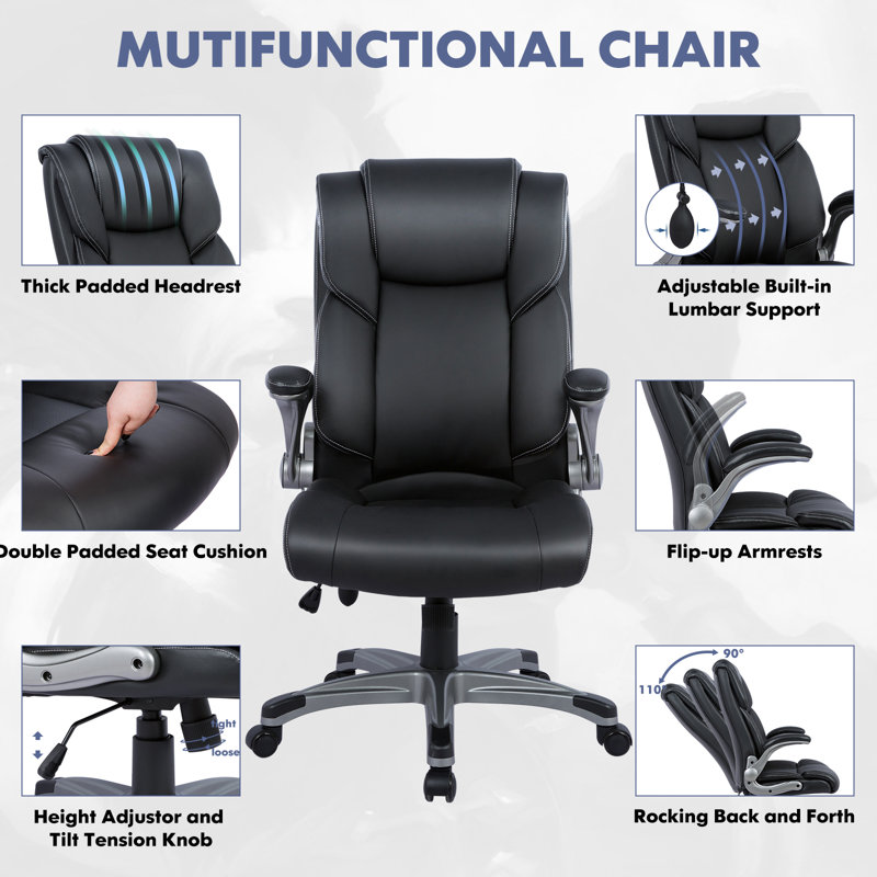 Alira High Back Executive Office Chair, Black