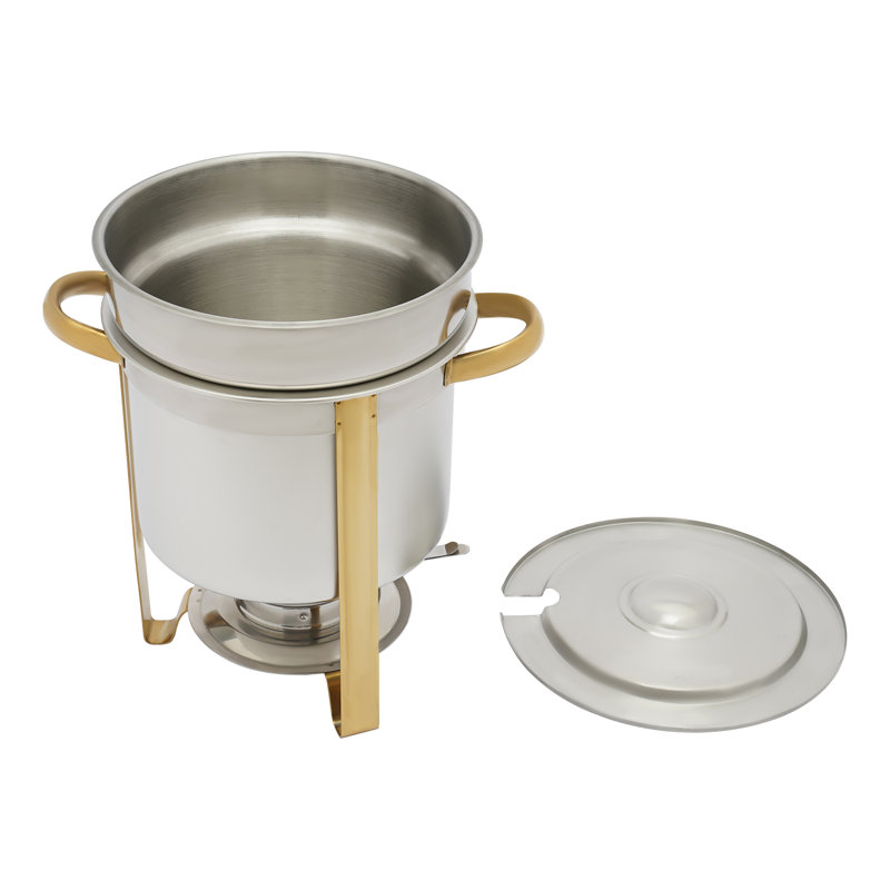 Chafer de soupe de 7,4 pte en acier inoxydable avec couvercle