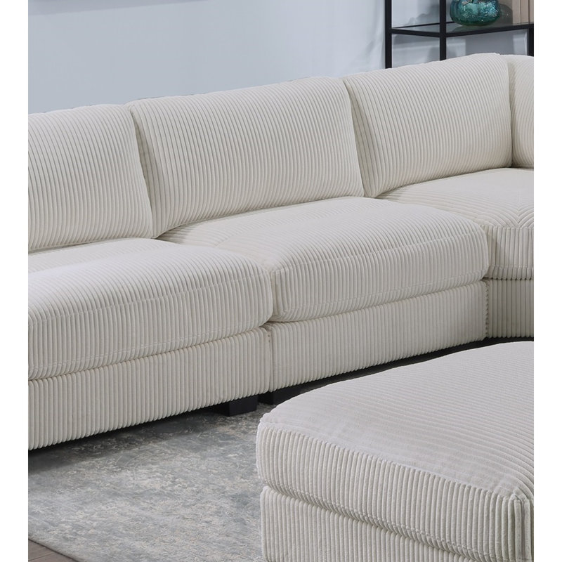 Chaise sans accoudoirs en velours côtelé 1 pièce