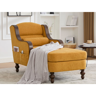 Chenille Chaise Lounge by Alcott Hill