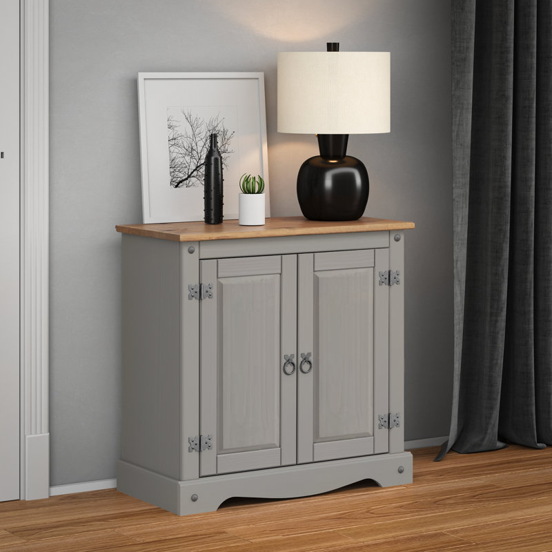 Palmea 75cm Solid Wood Sideboard, Grey