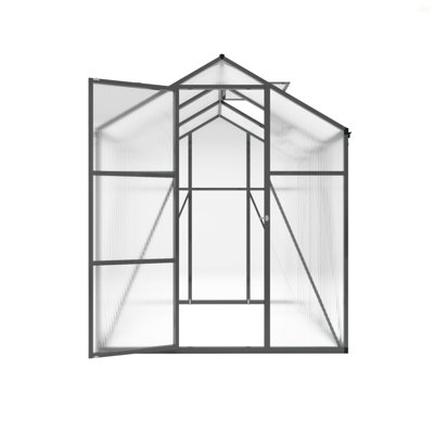 Newly Marketed Gain Height Windproofaluminum Greenhouse 6X6 FT Polycarbonate Greenhouse Raised Base And Anchor Aluminum Heavy Duty Walk-In Greenhouses For Outdoor Backyard In All Season
