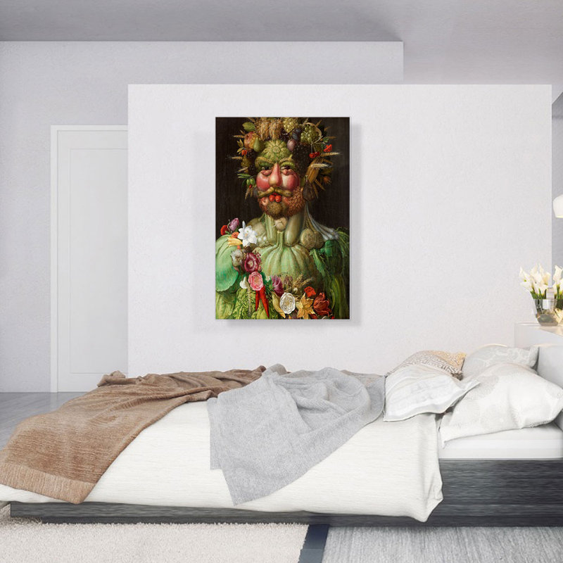 Rudolf II de Habsburg as Vertumnus 1590 par Giuseppe Arcimboldo - impression sur toile tendue, H 40 po x l 26 po x P 1,5 po