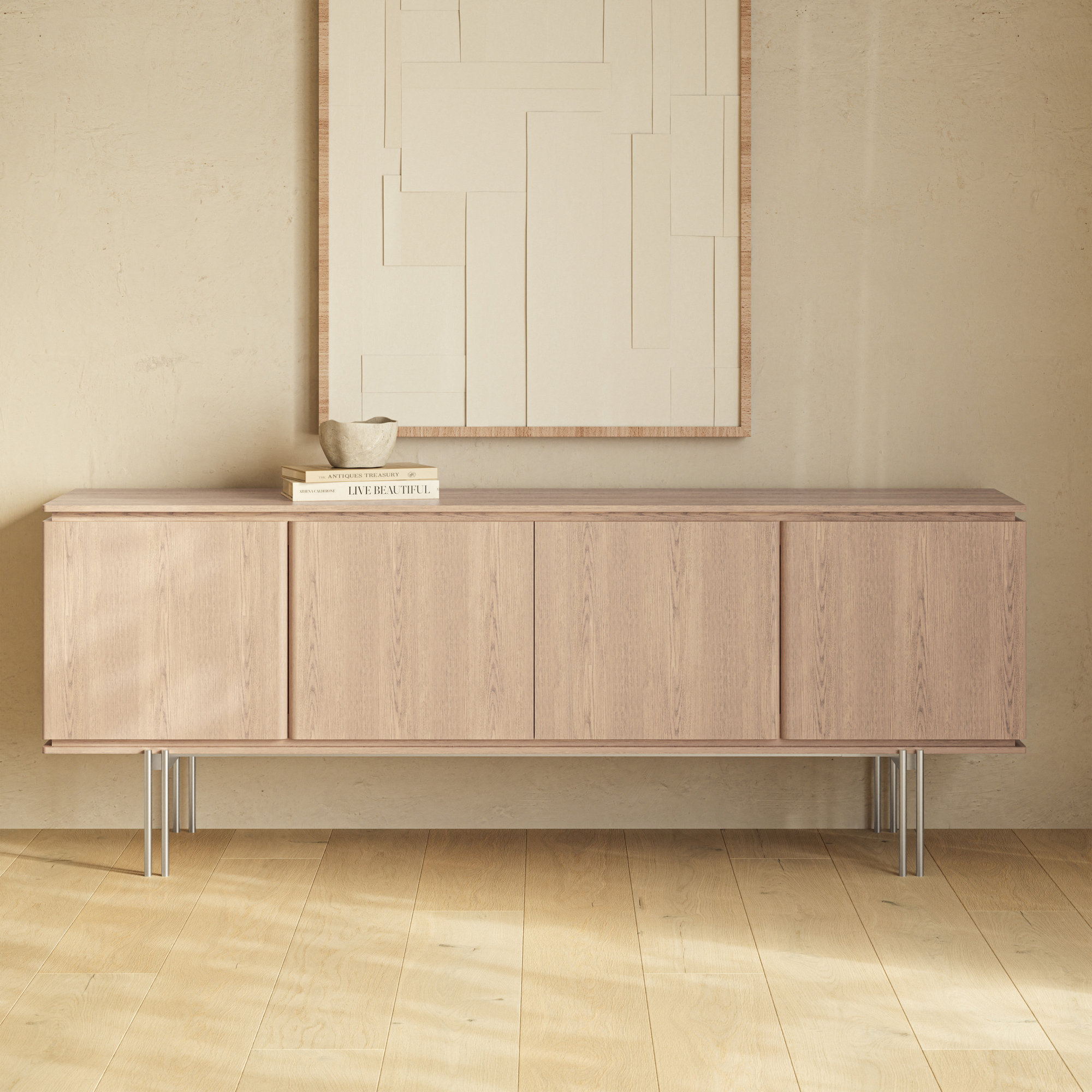 Gerri 78.5'' Modern Brazilian Sideboard, Nevoa