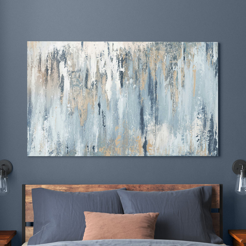 Illusion bleue - impression, Toile tendue, H 36 po x l 60 po, Sans cadre