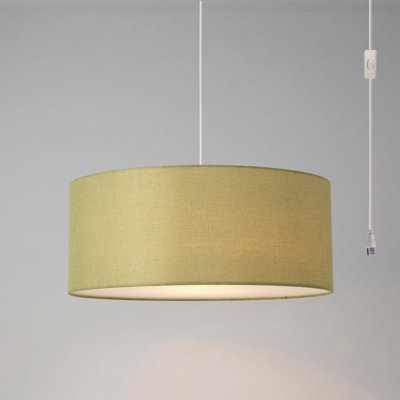 Lampe à bout extensible, abat-jour en lin avocat, nickel satiné, pour le salon ou la chambre à coucher