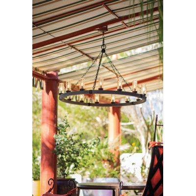 Lustre d'extérieur à bougie 38 lumières Sawyer
