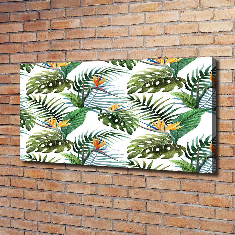 Tropical Flowers - Wrapped Canvas Print