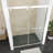 56''-60'' W X 71'' H Double Sliding Semi-Frameless Shower Door With  0.24"(6mm) Tempered Glass，Stainless Steel Accessories-106297733
