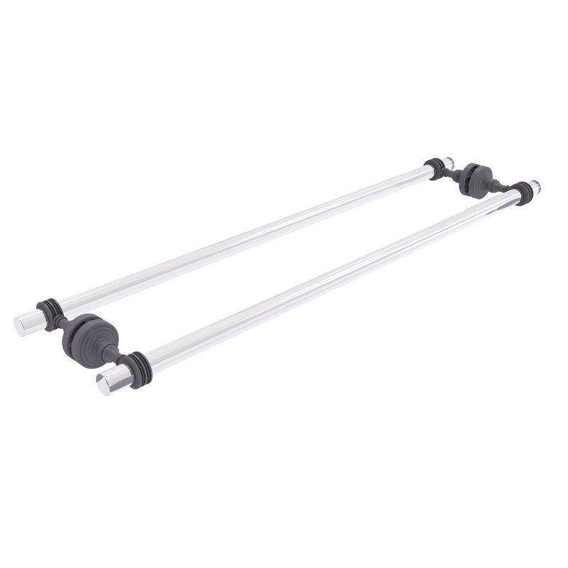 Porte-serviettes 8,7 po pour porte de douche en verre Jarrell, Gris mat