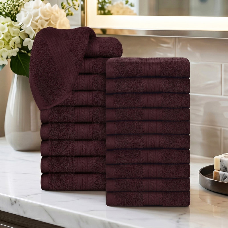Essuie-mains 100% coton 600 g / m² , Brun