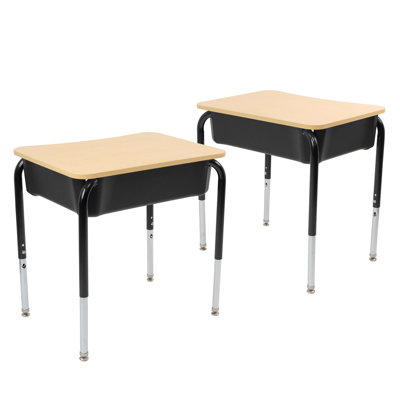 18 x 24 Belly Curve Open Front Desk with Book Box, 2-pack
