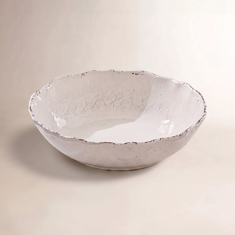 Ambania Veranda Melamine Serving Bowl, Ivory