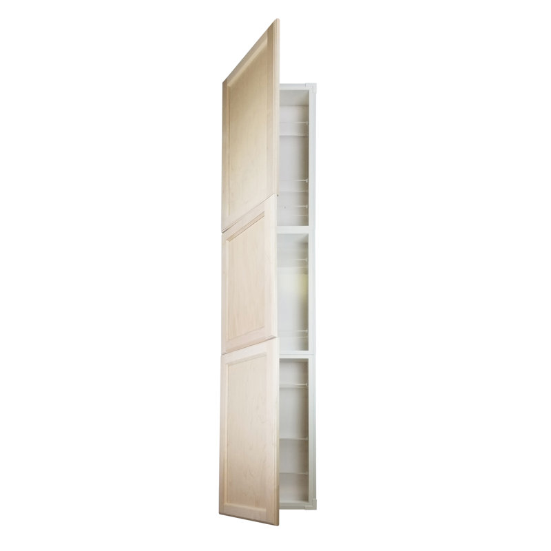 Armoire à pharmacie Donovan, Bois brut, H 84 po x l 14 po x P 3,5 po