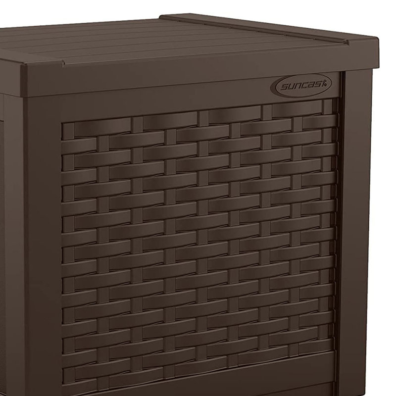 Suncast 17'' W 22 Gallons Water Resistant Resin Deck Box in Brown