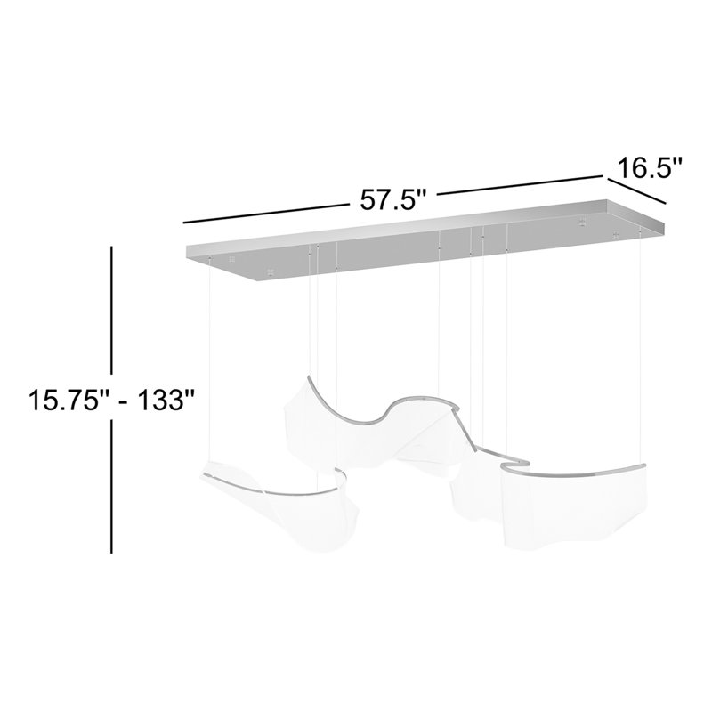 Luminaire suspendu 3 lumières DEL Rosamund, Or français