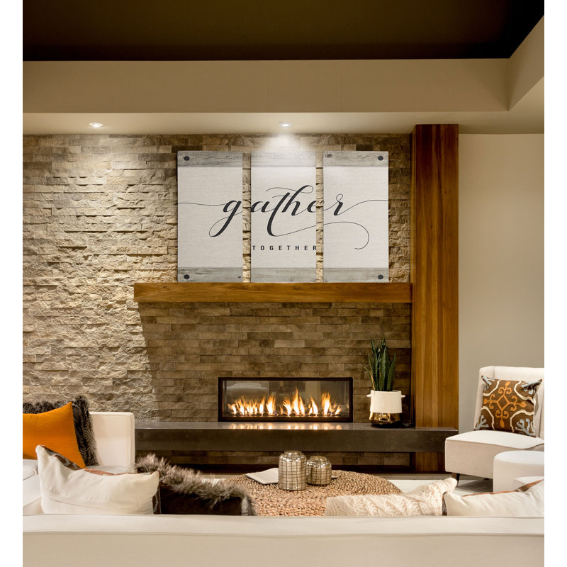 A Premium «Gather Together», art textuel à multiples images sur toile, H 32 po x l 48 po x P 1,5 po