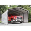 Abri d'auto en acier avec 2 ensembles de parois latérales, 12 x 20 x 7-100015445