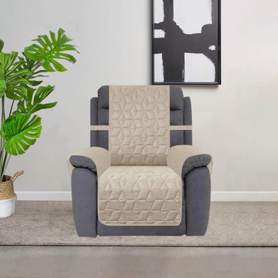 100% Waterproof Recliner Cover,  Nonslip Recliner Cover With Elastic Straps, Furniture Protector Slipcover For Pets