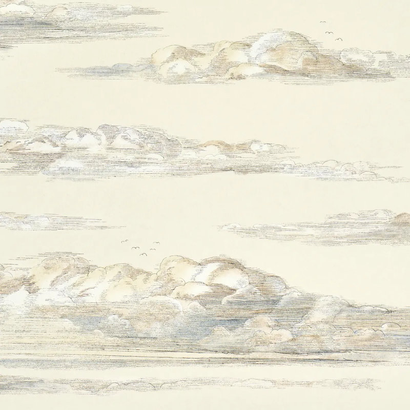 Papier peint Schumacher X Johnson Hartig Mr. Darcy's Clouds, Pembreley
