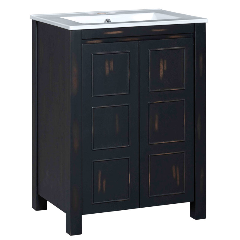 Ensemble de meuble-lavabo simple 24 po avec plateau en céramique Sophal