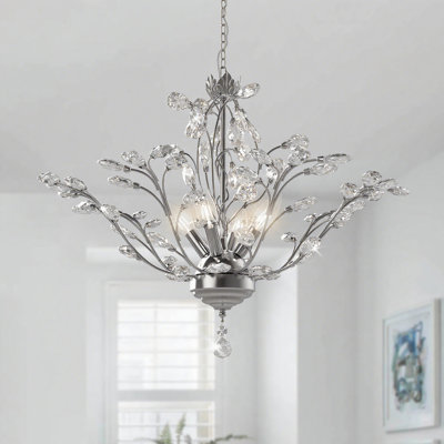 Darcey 4 - Light Unique Traditional Chandelier with Crystal Accents