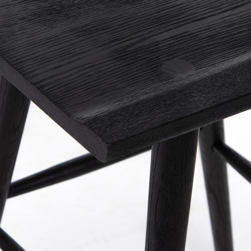Garth Ripley Counter & Bar Stool, Bar Stool (29" Seat Height), Black Oak