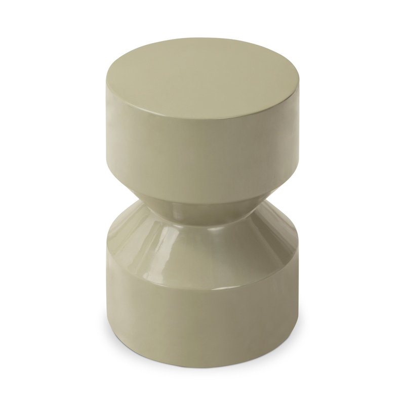 Roelf End Table-Sand Striae, Moss Lacquered Concrete