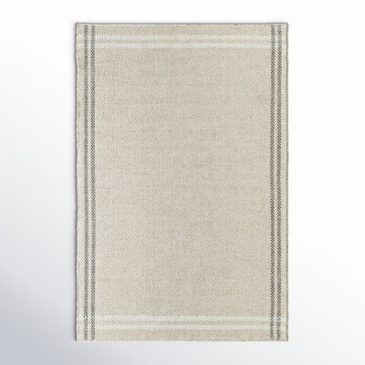 Lavande Wool Area Rug in Ivory/Black/Beige