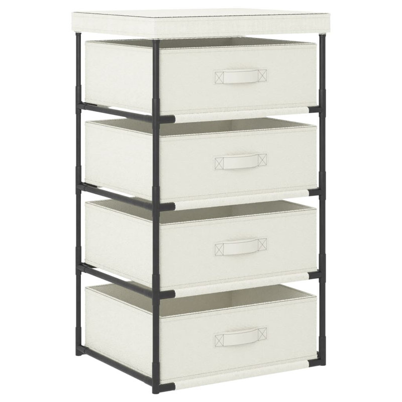 Oxbrook 45cm W Metal Shelving Unit, Cream