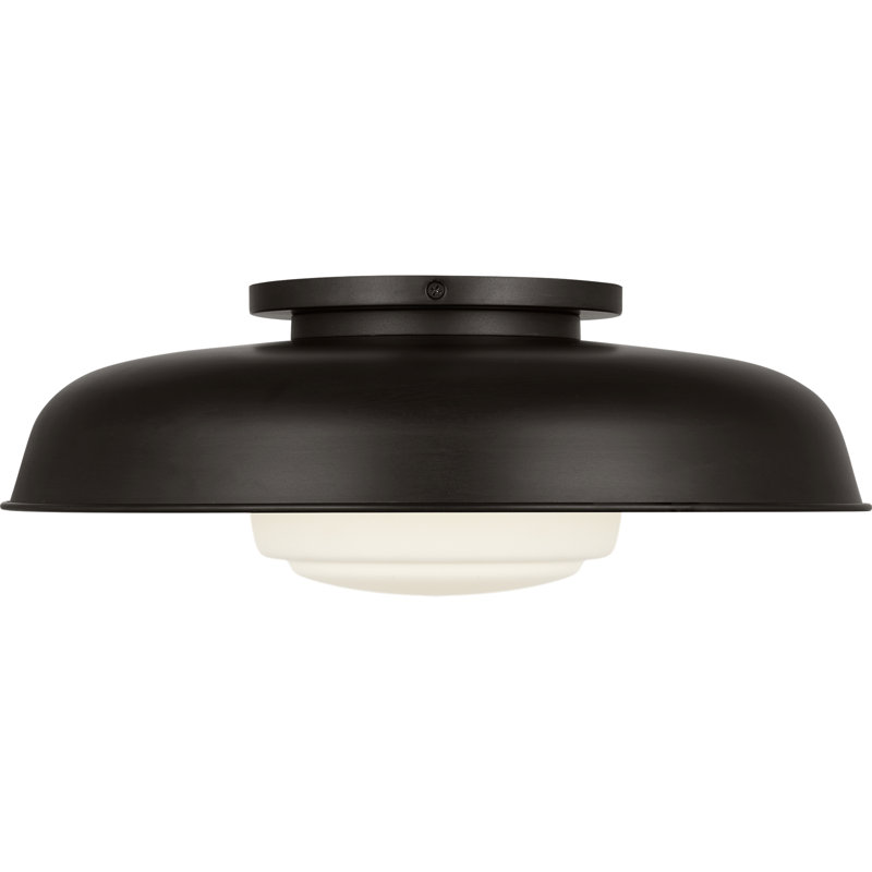 1 - Light LED Flush Mount, Aged Iron, Aged Iron