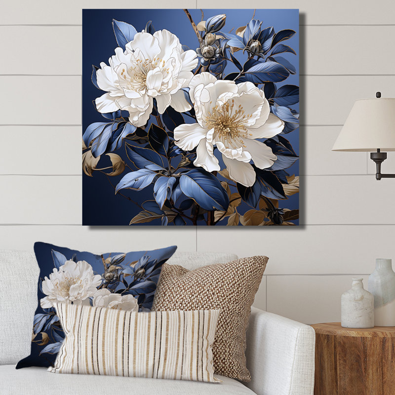 Minimalisme, bouquet de rhododendrons, impression sur toile, Toile tendue, H 30 po x l 30 po x P 1 po