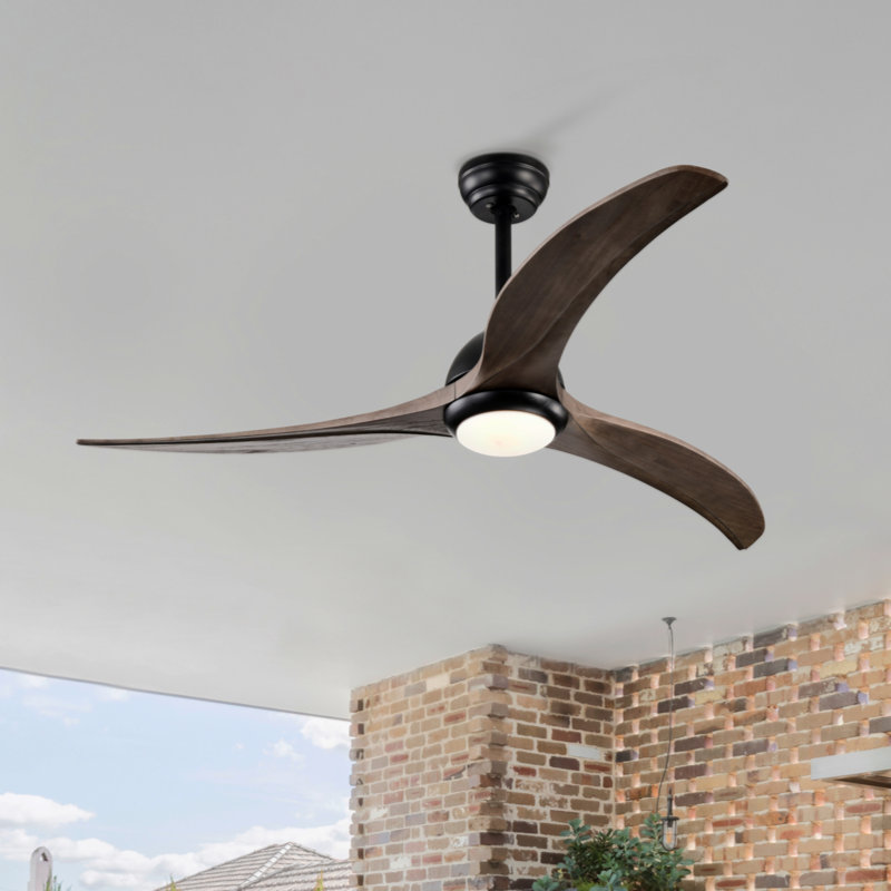 52" Ceiling Fan, Indoor Outdoor Ceiling Fan With Light With Remote Control, Noiseless Reversible Motor, 6 Speed ,3 Colour , For Patio Living Room, Bedroom, Office,Indoor