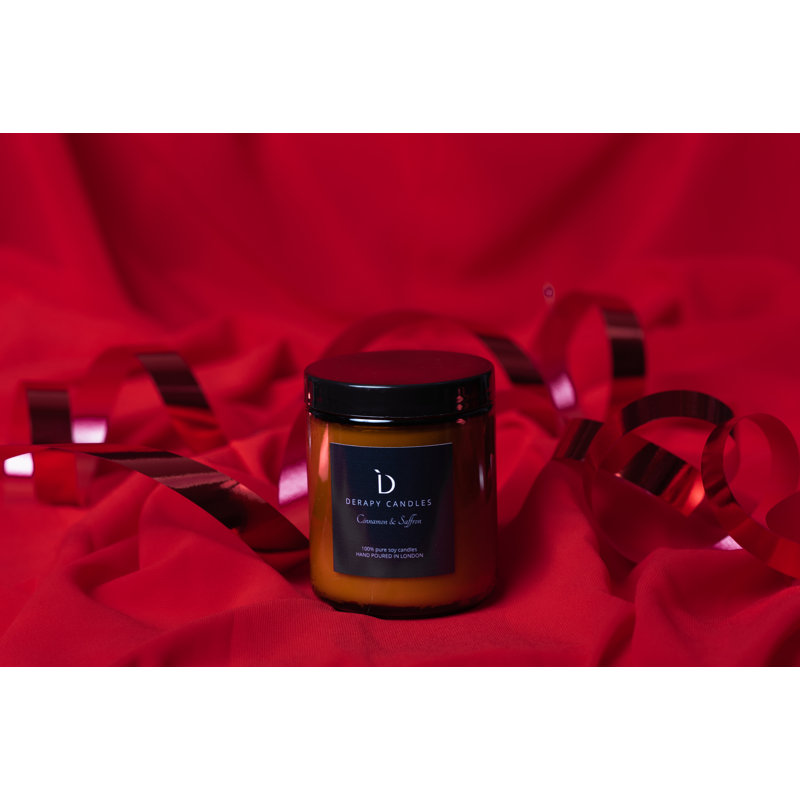 Cinnamon And Saffron Scented Designer Candle