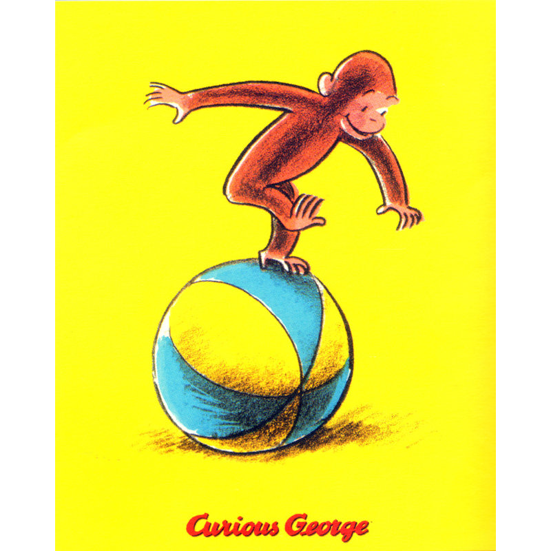 Curious George Plays on a Ball
