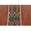 Tapis de couloir oriental géométrique en laine Kilim 3 x 13