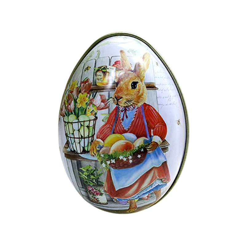 Lapins de Pâques Boîte en fer Oeufs de Pâques Boîte en fer Boîte à bijoux Boîte à bonbons Boîte à collation Boîte à jouets Décoration de Pâques Oeufs de Pâques
