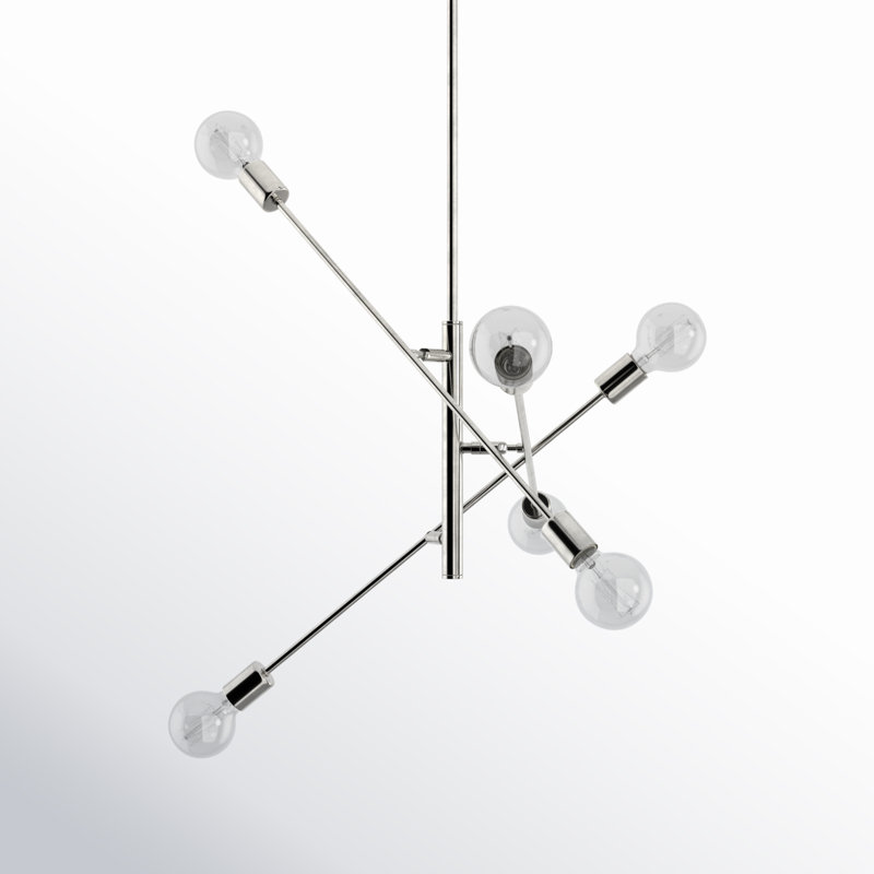 Mardiros 6-Light Chandelier, Polished Nickel