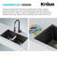 Évier de cuisine en granite onyx KRAUS-120128982-120128984