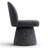 Upholstered Tweed Fabric Swivel Dining Chairs-1508405013